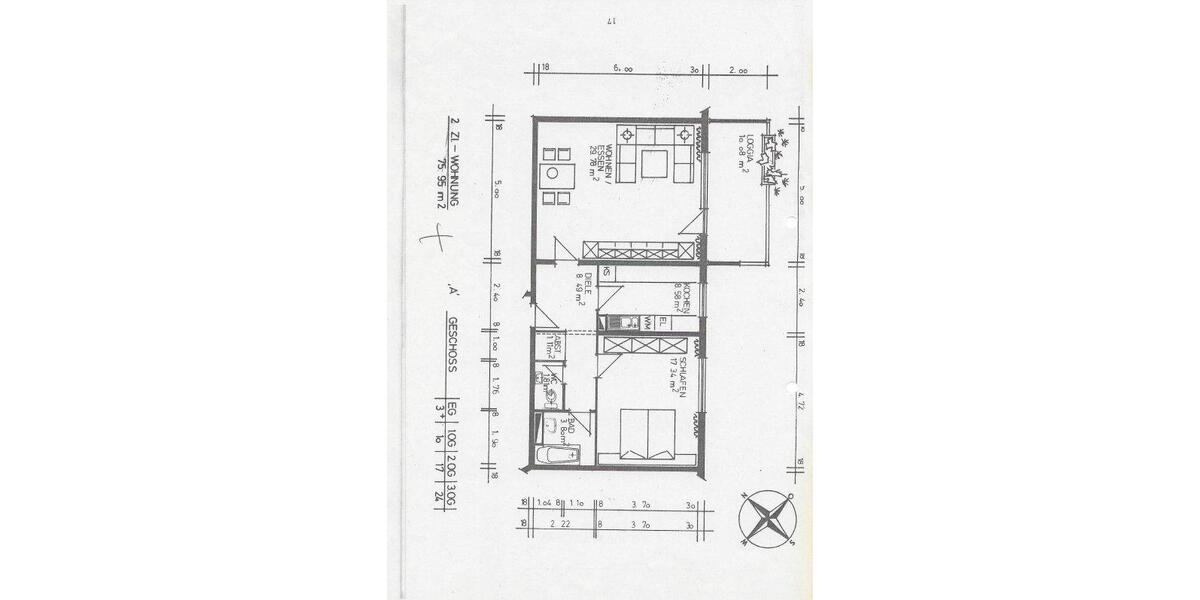 Etagenwohnung Karlsruhe Neureut - 2 Zimmer, 76 m&sup2;, 1.070&euro; | Angebot:26690169