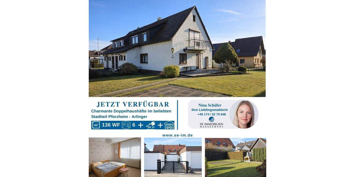 Doppelhaushälfte Pforzheim Arlinger - 6 Zimmer, 136 m&sup2;, 340.000&euro; | Angebot:25229247