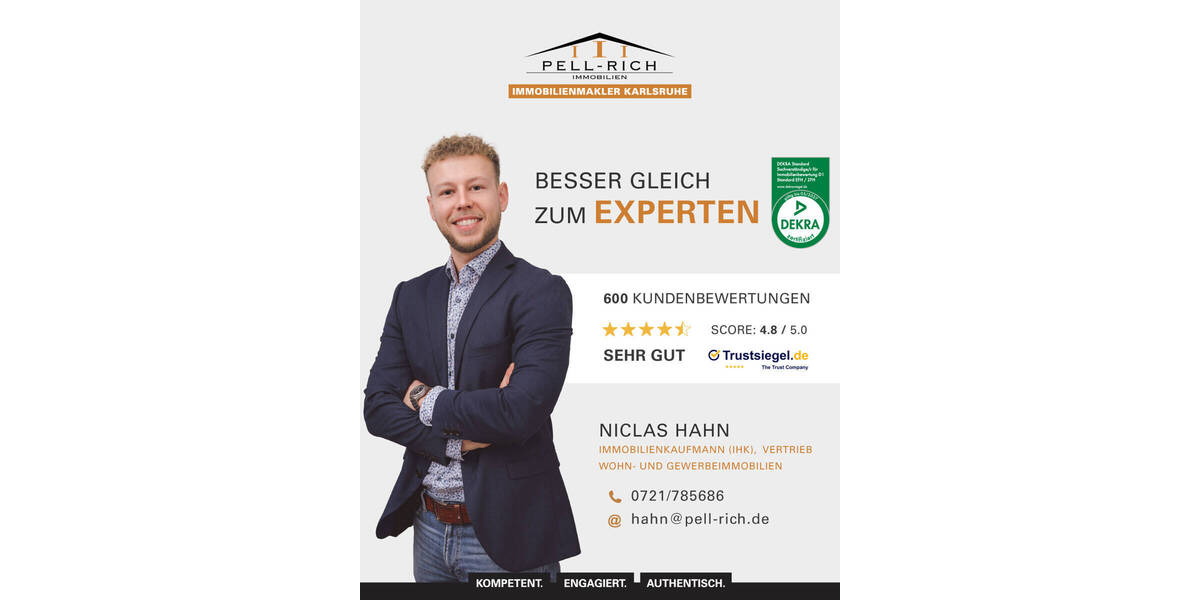 Etagenwohnung Karlsruhe Südstadt - 3 Zimmer, 69 m&sup2;, 230.000&euro; | Angebot:25940655