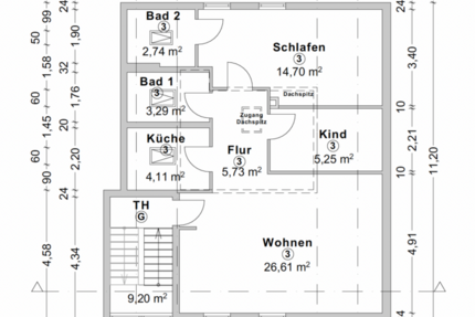 Wohnung Untergrombach Untergrombach - 3 Zimmer, 64 m&sup2;, 179.000&euro; | Angebot:26640078
