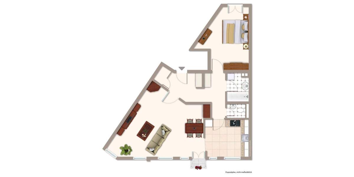 Etagenwohnung Karlsruhe Oststadt - 2 Zimmer, 75 m&sup2;, 299.000&euro; | Angebot:25680961