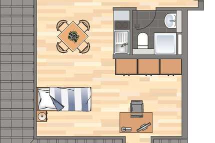 Wohnung Landau in der Pfalz Kernstadt - 1 Zimmer, 30 m&sup2;, 398&euro; | Angebot:26458153