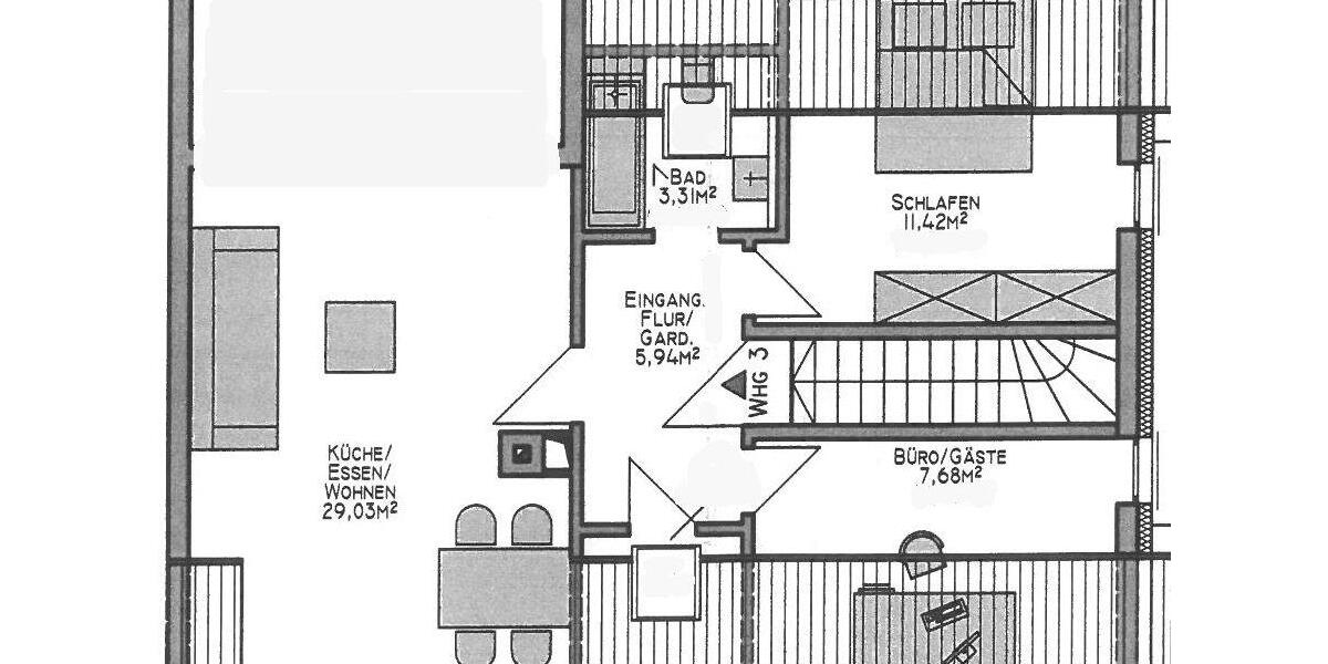 Dachgeschoßwohnung Bellheim - 2.5 Zimmer, 61 m&sup2;, 700&euro; | Angebot:26403577