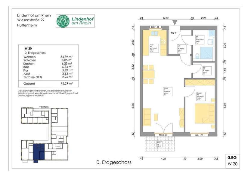 Wohnung zum Kaufen in Huttenheim 332.500 € 75.29 m²