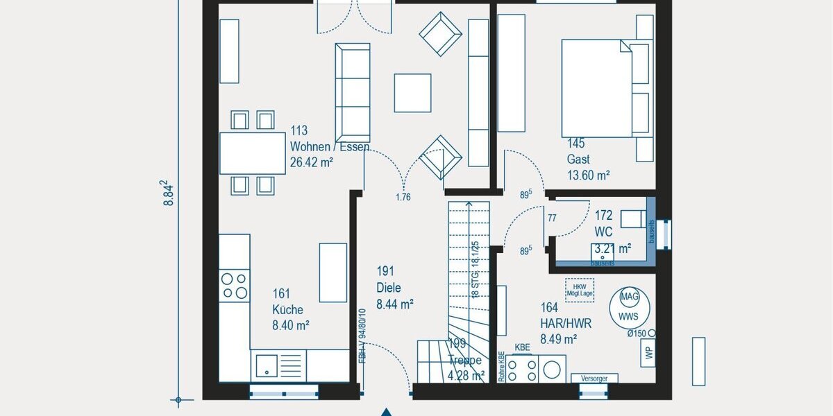 Ihr individuelles Einfamilienhaus in Pforzheim - projektiert nach Ihren Wünschen mit allkauf Komfort und Qualität - Einfamilienhaus Pforzheim Dillweißenstein | Angebot:27439738