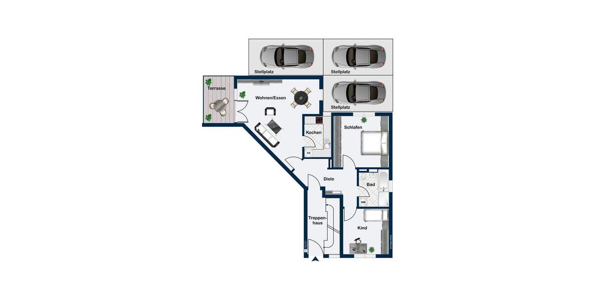 Etagenwohnung Gaggenau - 3 Zimmer, 70 m&sup2;, 210.000&euro; | Angebot:25426764