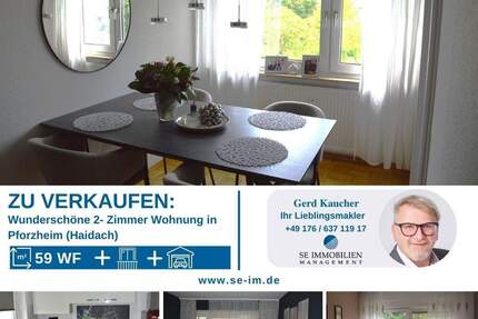 Wohnung Pforzheim Buckenberg - 2 Zimmer, 59 m&sup2;, 195.000&euro; | Angebot:25780876
