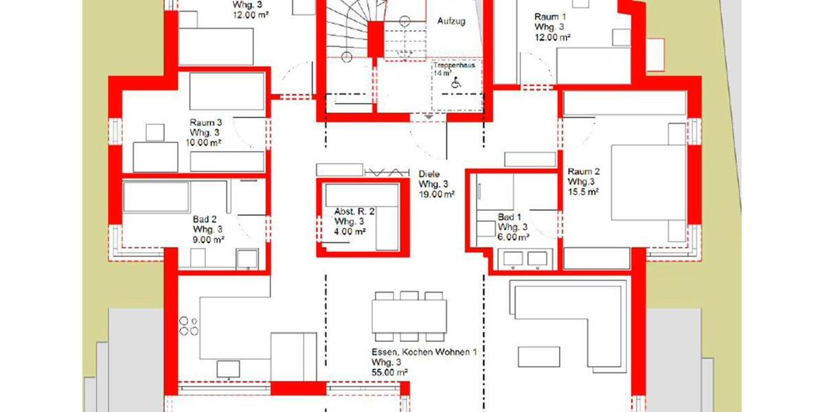 Etagenwohnung Pforzheim Nordstadt - 5 Zimmer, 150 m&sup2;, 2.250&euro; | Angebot:26312990