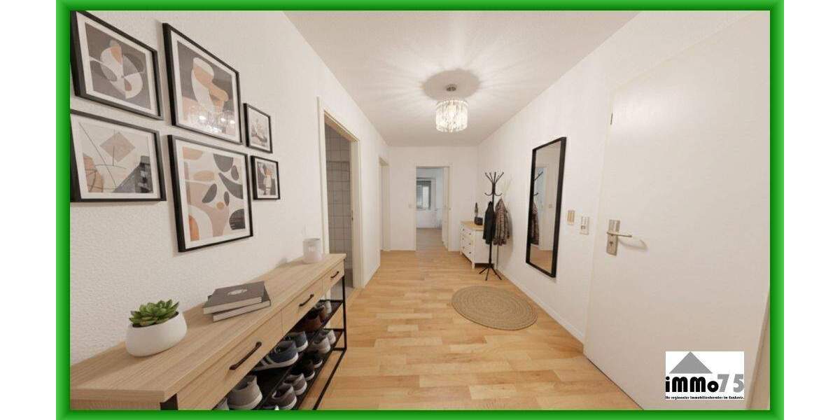 Etagenwohnung Pforzheim Nordstadt - 2 Zimmer, 62 m&sup2;, 198.000&euro; | Angebot:24686004