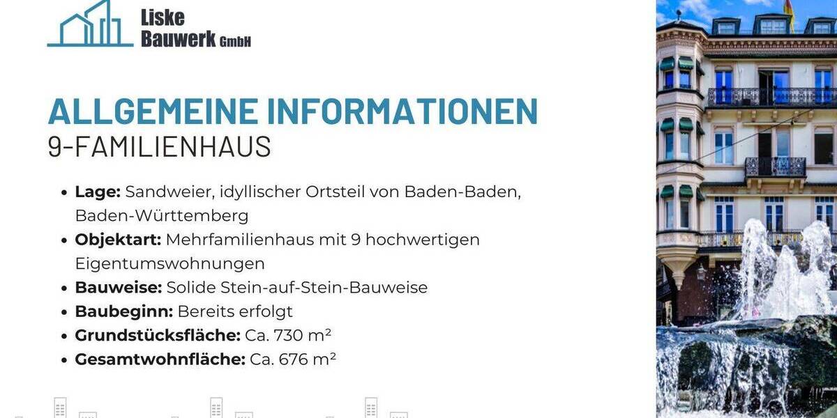 Etagenwohnung Baden-Baden Sandweier - 2 Zimmer, 64 m&sup2;, 320.562&euro; | Angebot:26150680