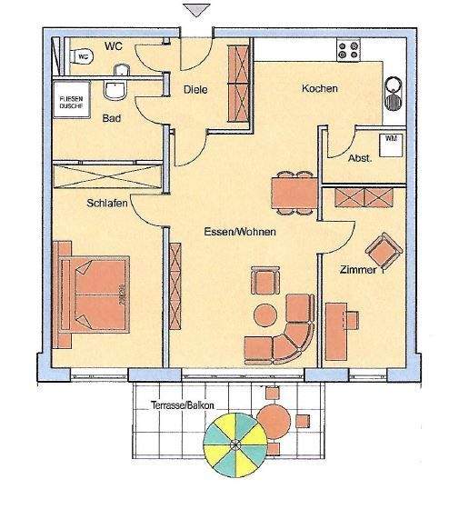 Etagenwohnung Pforzheim Buckenberg - 3 Zimmer, 295.000&euro; | Angebot:25797074