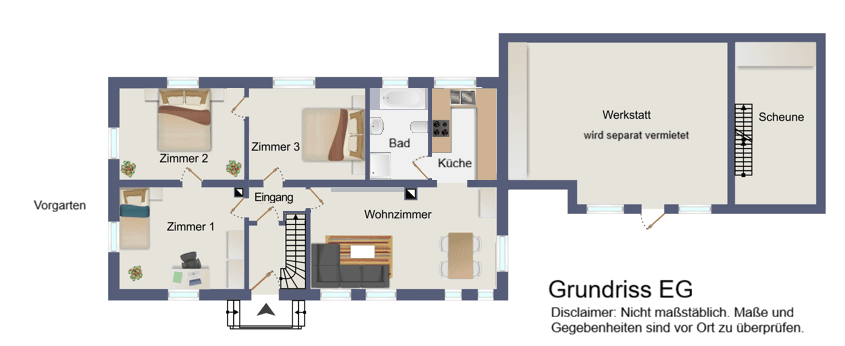 Etagenwohnung Steinmauern - 4 Zimmer, 115 m&sup2;, 1.150&euro; | Angebot:26674102