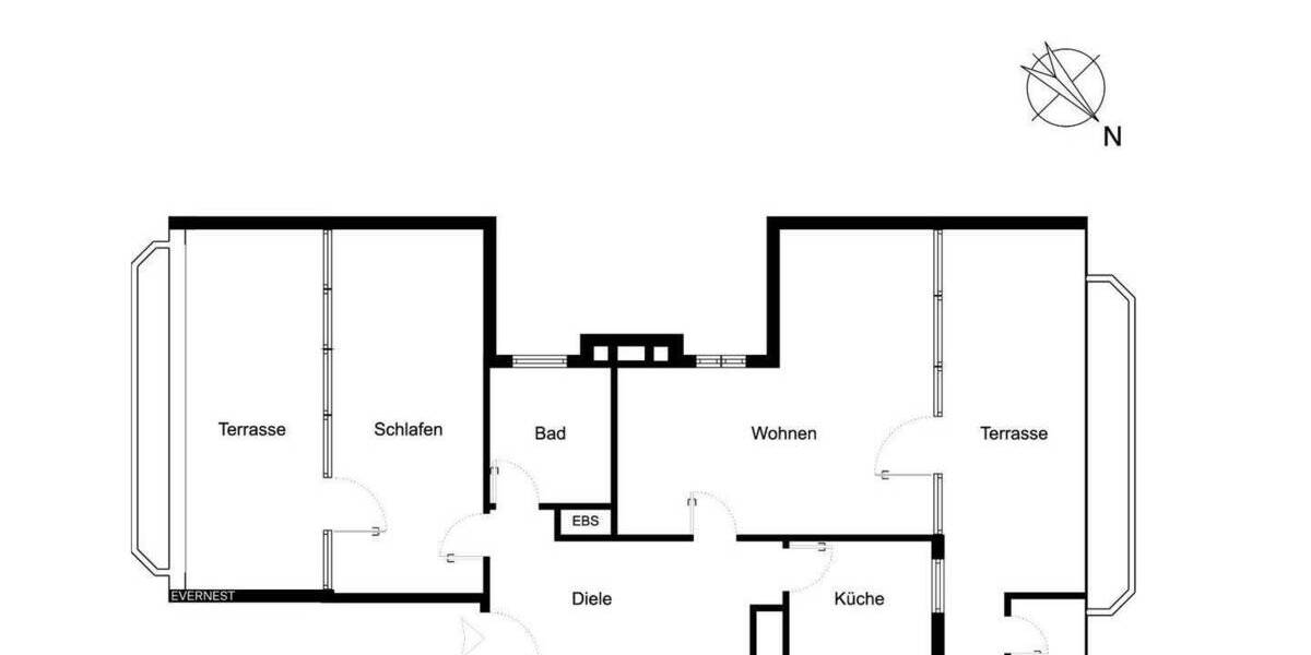 Etagenwohnung Karlsruhe Waldstadt - 2 Zimmer, 77 m&sup2;, 259.000&euro; | Angebot:25777891