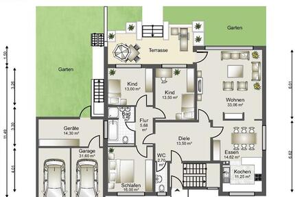 Wohnung Malsch - 5 Zimmer, 138 m&sup2;, 1.175&euro; | Angebot:19031394