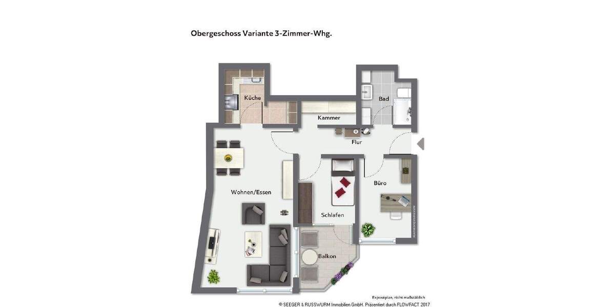 Etagenwohnung Karlsruhe Innenstadt-West - 3 Zimmer, 62 m&sup2;, 275.000&euro; | Angebot:25770071