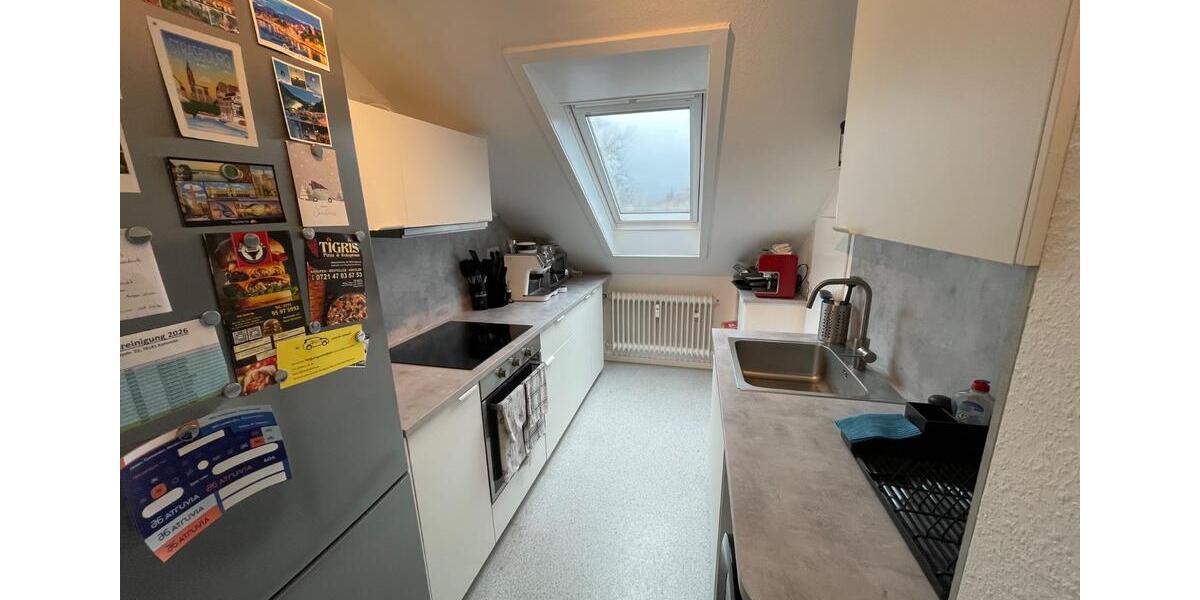 Dachgeschoßwohnung Karlsruhe Innenstadt-Ost - 1 Zimmer, 14 m&sup2;, 580&euro; | Angebot:25723274