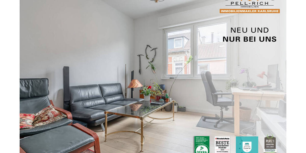 Etagenwohnung Karlsruhe Südstadt - 3 Zimmer, 70 m&sup2;, 245.000&euro; | Angebot:25929540