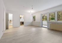 Bezugsfreie 1-Zimmer-Wohnung mit Terrasse, Einbauküche und Gartenmitnutzung