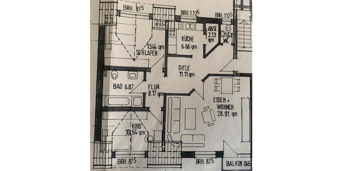 Dachgeschoßwohnung Karlsdorf-Neuthard Neuthard - 3 Zimmer, 87 m&sup2;, 890&euro; | Angebot:25721466