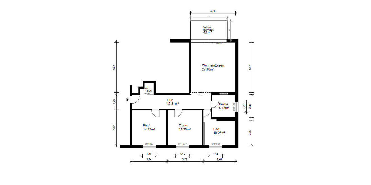 Etagenwohnung Karlsruhe Knielingen - 3 Zimmer, 88 m&sup2;, 295.000&euro; | Angebot:26161205
