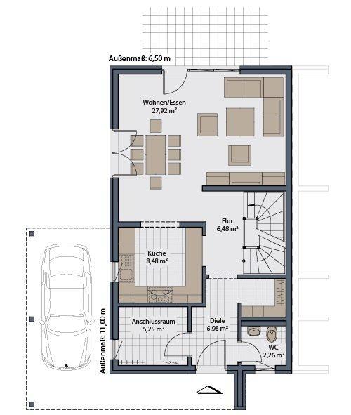 Doppelhaushälfte Stutensee - 4 Zimmer, 115 m&sup2;, 2.150&euro; | Angebot:26266304