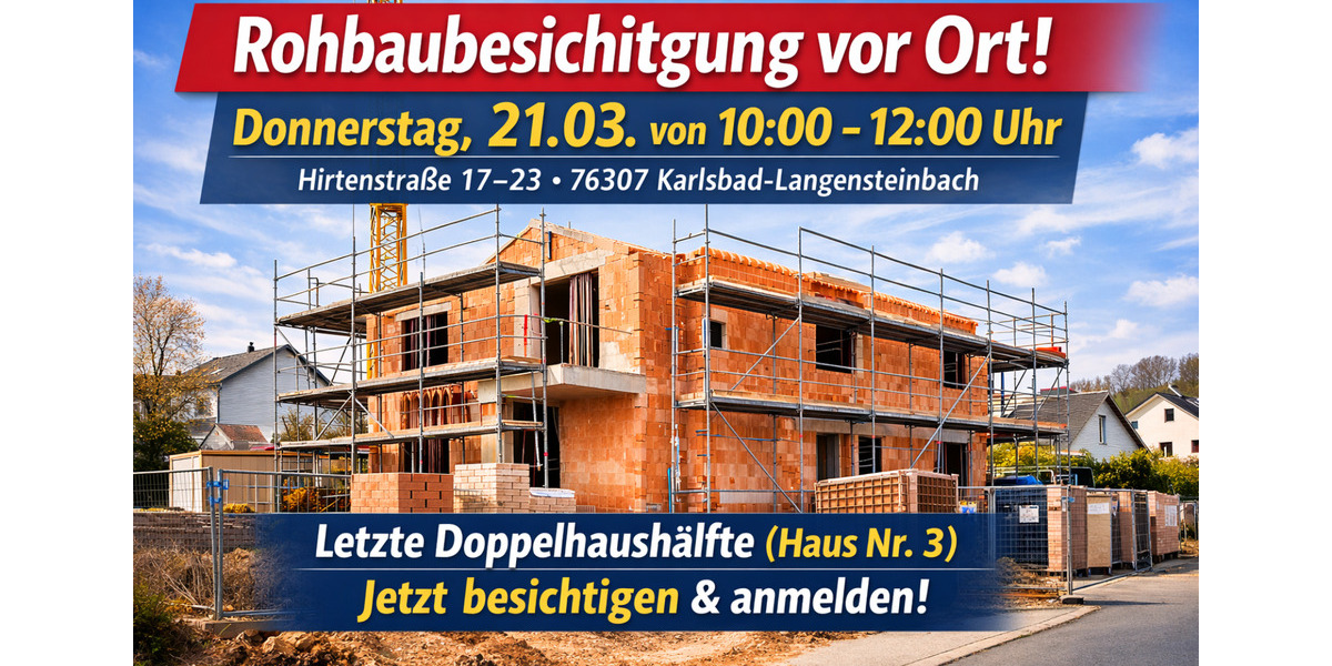 Doppelhaushälfte Karlsbad - 6 Zimmer, 140 m&sup2;, 619.500&euro; | Angebot:25763069