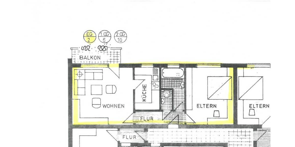 Etagenwohnung Forst - 2 Zimmer, 64 m&sup2;, 210.000&euro; | Angebot:26608510