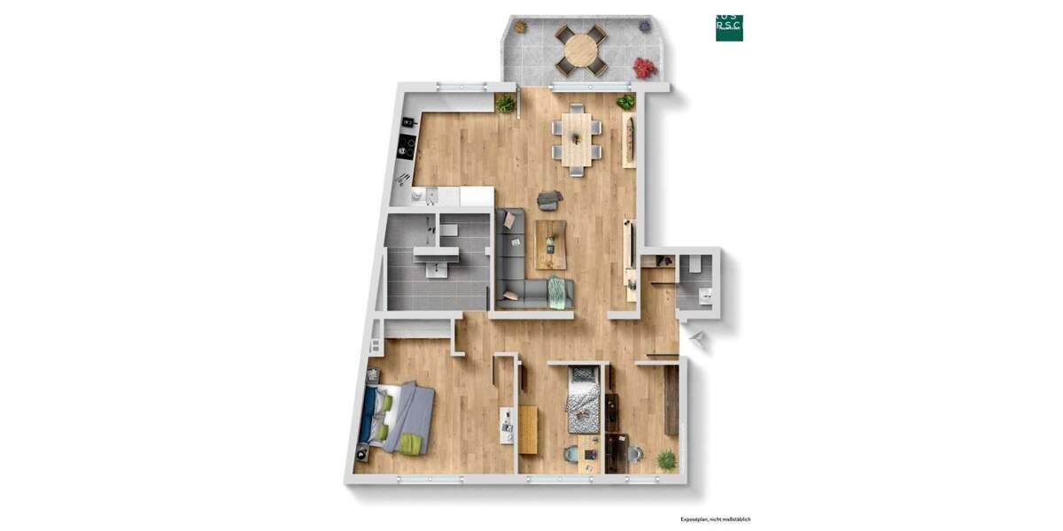 Etagenwohnung Karlsruhe Mühlburg - 4 Zimmer, 96 m&sup2;, 443.000&euro; | Angebot:25026263