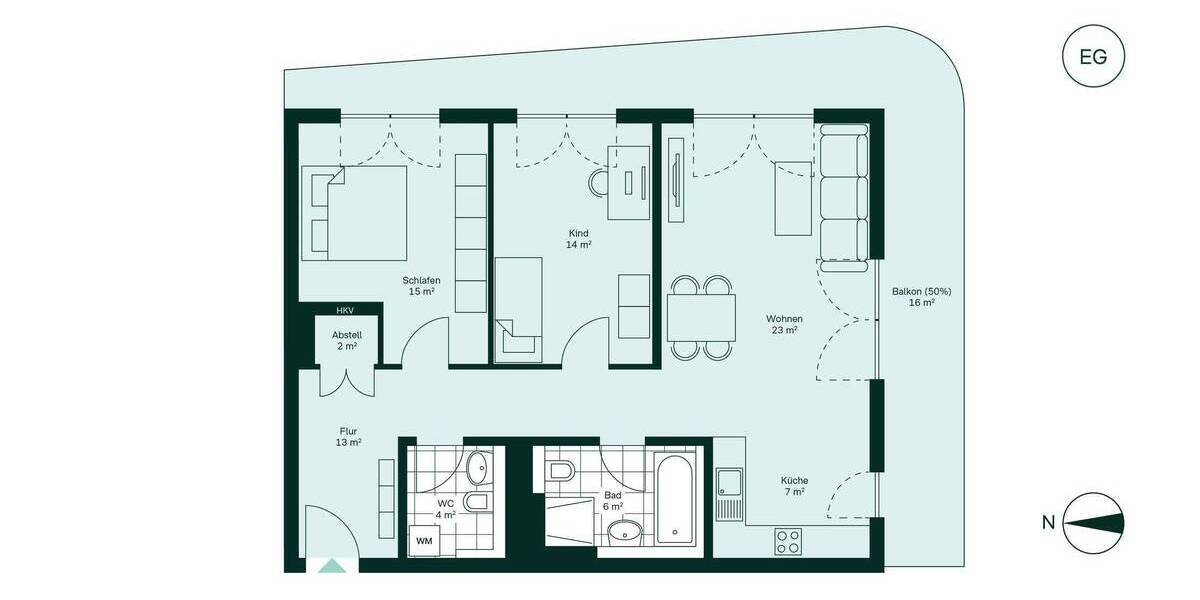 Etagenwohnung Germersheim - 3 Zimmer, 99 m&sup2;, 534.900&euro; | Angebot:25769877