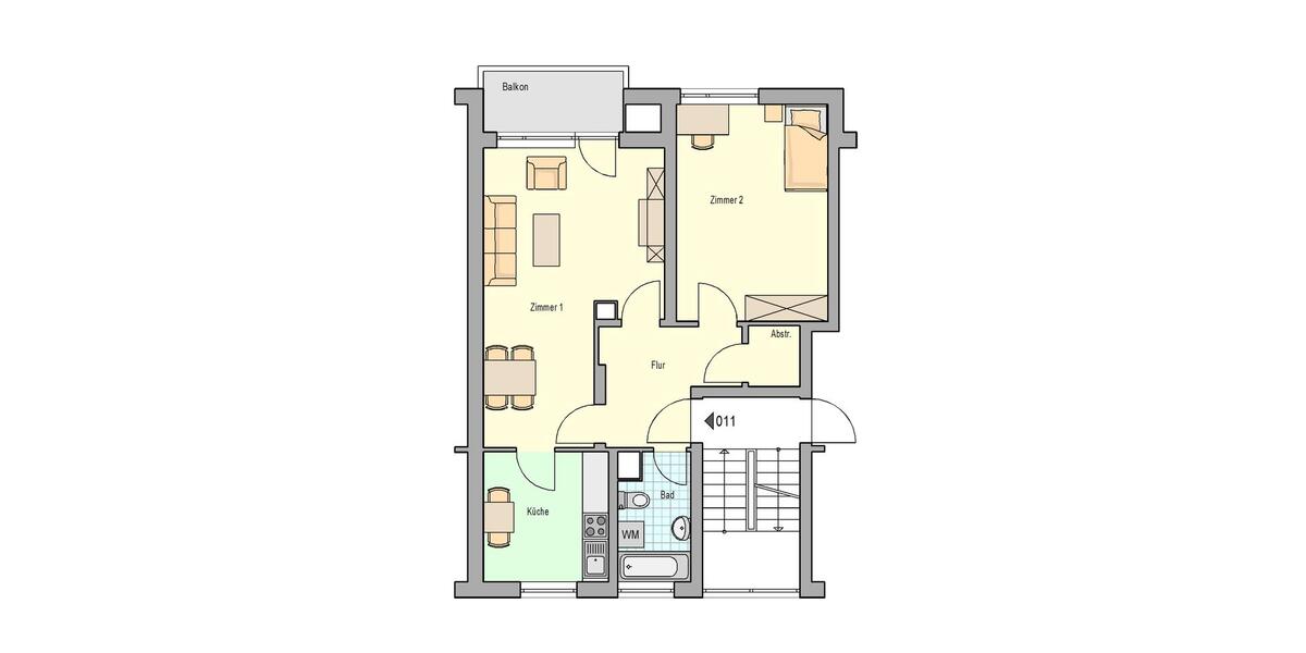 2-Zimmer-Whg. mit Balkon in ruhiger Lage in Waghäusel 2 zimmer