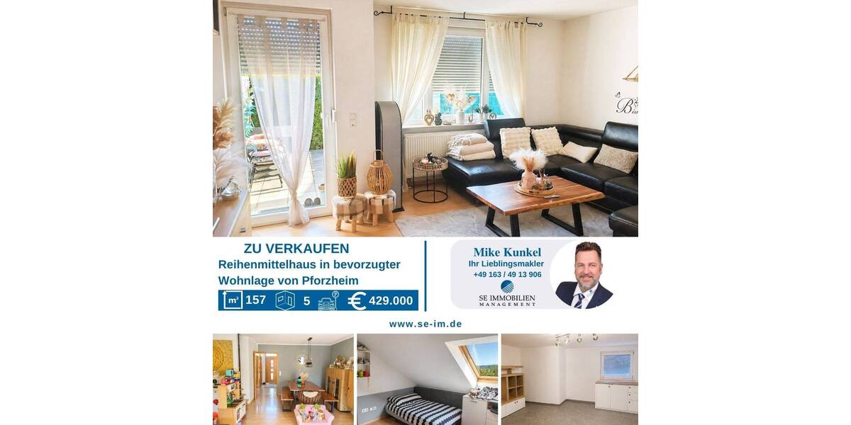 Reihenmittelhaus Pforzheim Nordstadt - 4 Zimmer, 110 m&sup2;, 429.000&euro; | Angebot:26379847