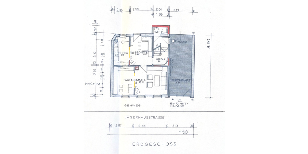 Reihenmittelhaus Karlsruhe Hagsfeld - 6 Zimmer, 111 m&sup2;, 320.000&euro; | Angebot:25679833
