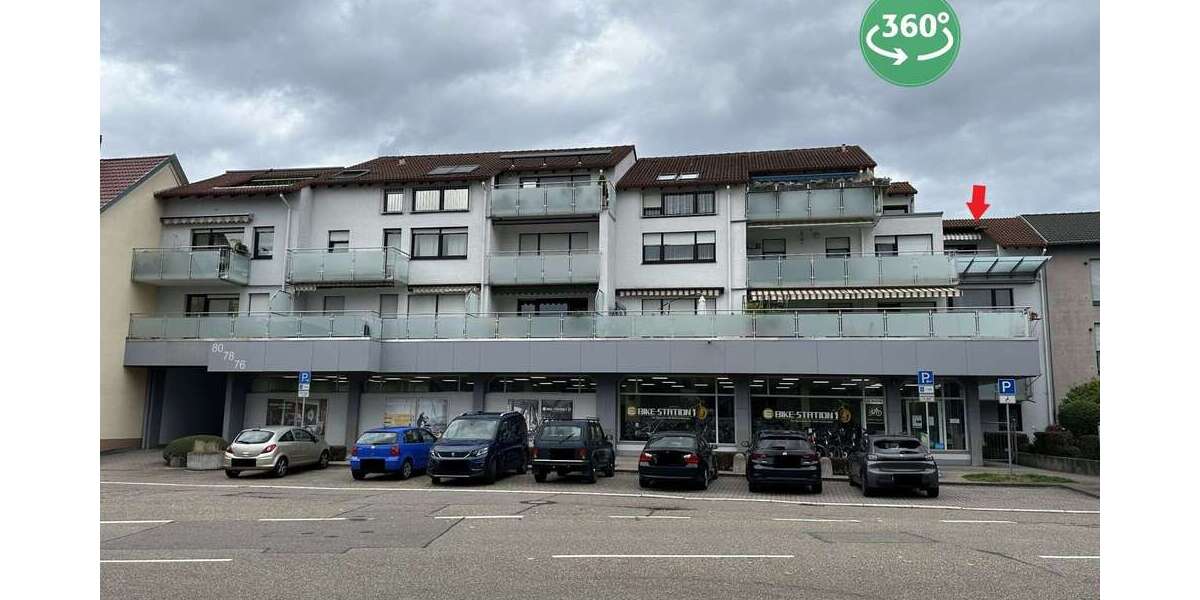 Etagenwohnung Ettlingen - 2 Zimmer, 92 m&sup2;, 310.000&euro; | Angebot:25432339