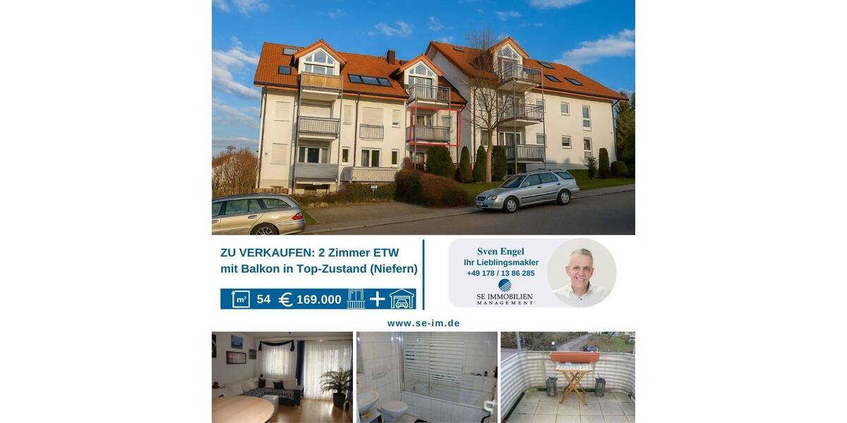 Etagenwohnung Niefern-Öschelbronn Niefern - 2 Zimmer, 54 m&sup2;, 175.000&euro; | Angebot:25940787