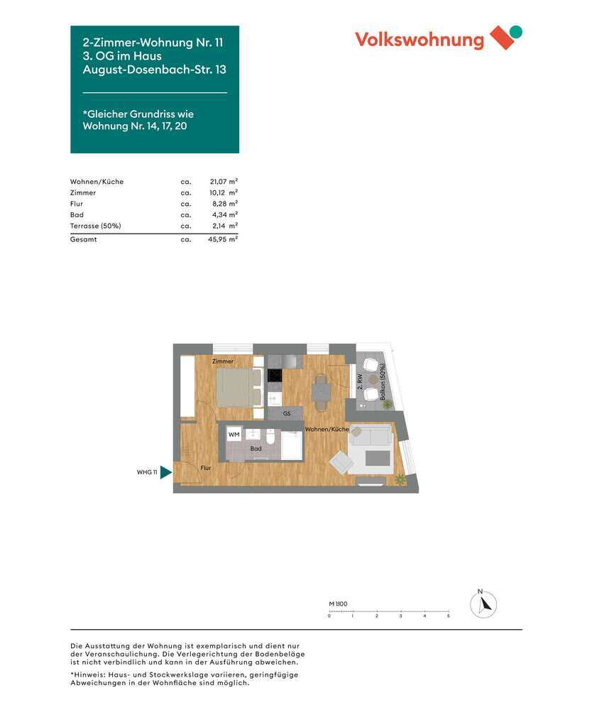 Wohnung zum Kaufen in Karlsruhe 272.750 € 45.95 m²