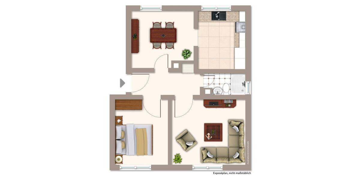 Etagenwohnung Karlsruhe / Knielingen Knielingen - 2 Zimmer, 52 m&sup2;, 165.000&euro; | Angebot:26289767