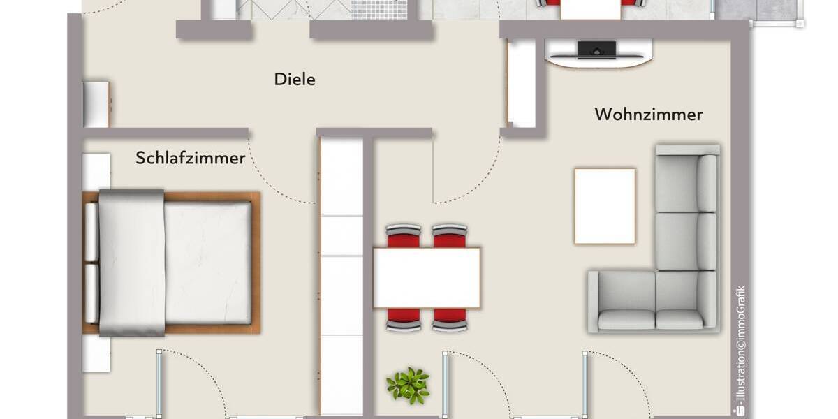 Etagenwohnung Karlsruhe / Durlach Durlach - 2 Zimmer, 64 m&sup2;, 229.000&euro; | Angebot:26751021