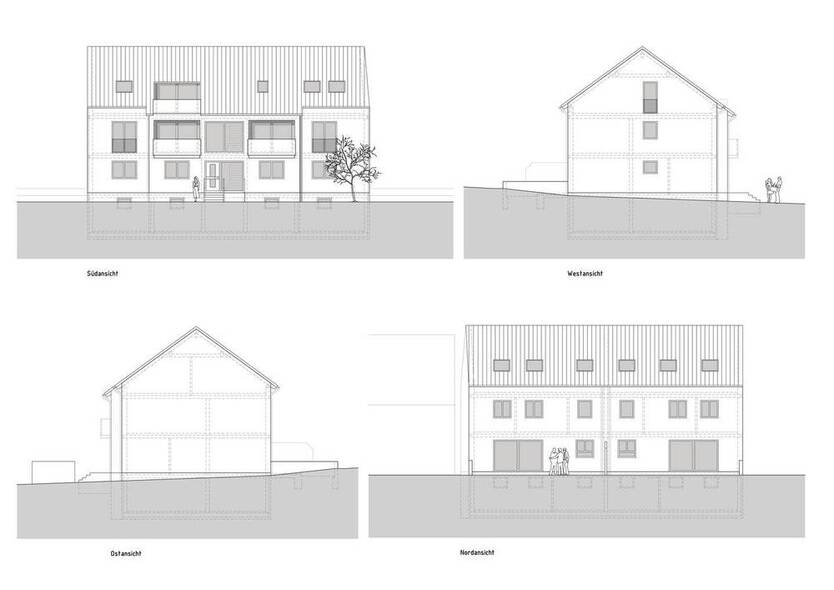 Schlüsselfertiger Neubau von 5 ETW - KFW55A+ - hochwertige moderne Ausstattung