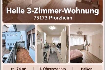 Wohnung Pforzheim Dillweißenstein - 3 Zimmer, 74 m&sup2;, 1.000&euro; | Angebot:27596019