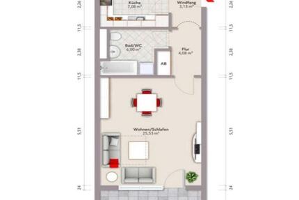 Wohnung Pforzheim Dillweißenstein - 1.5 Zimmer, 49 m&sup2;, 215.000&euro; | Angebot:27070248