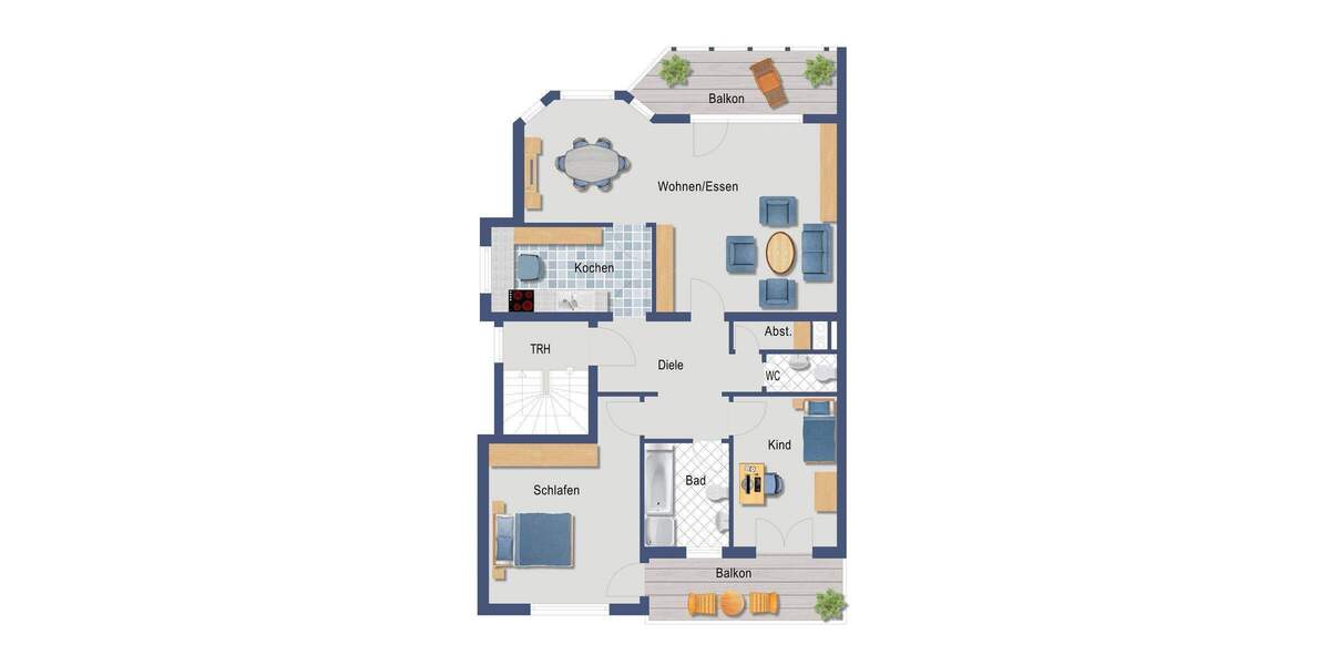 Etagenwohnung Stutensee Blankenloch - 3 Zimmer, 98 m&sup2;, 295.000&euro; | Angebot:25815373