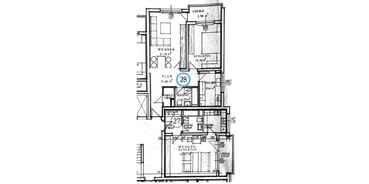 Etagenwohnung Pforzheim Haidach - 1 Zimmer, 65 m&sup2;, 236.000&euro; | Angebot:26867201