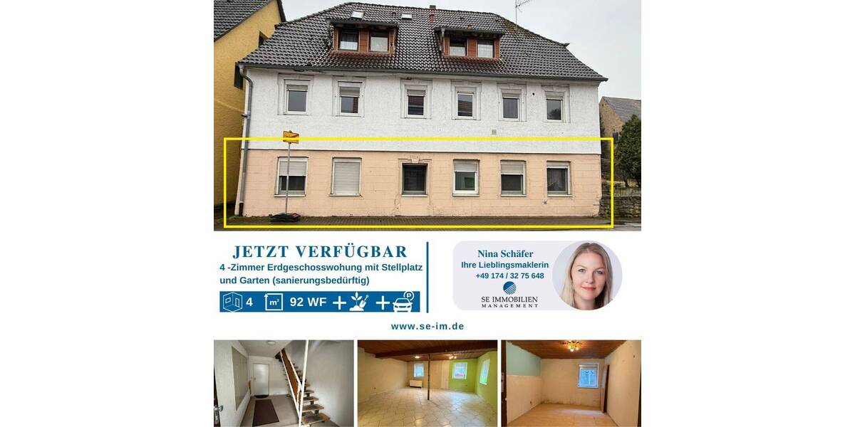 Etagenwohnung Oberderdingen-Flehingen Flehingen - 4 Zimmer, 92 m&sup2;, 99.000&euro; | Angebot:25748646