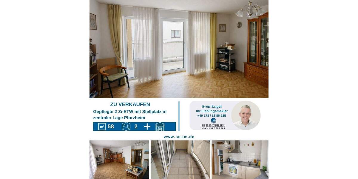 Etagenwohnung Pforzheim Nordstadt - 2 Zimmer, 58 m&sup2;, 165.000&euro; | Angebot:24637117