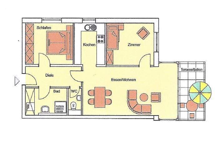 Etagenwohnung Pforzheim Buckenberg - 3 Zimmer, 290.000&euro; | Angebot:25797073