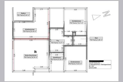 Wohnung Karlsbad - 4 Zimmer, 100 m&sup2;, 1.350&euro; | Angebot:26406579