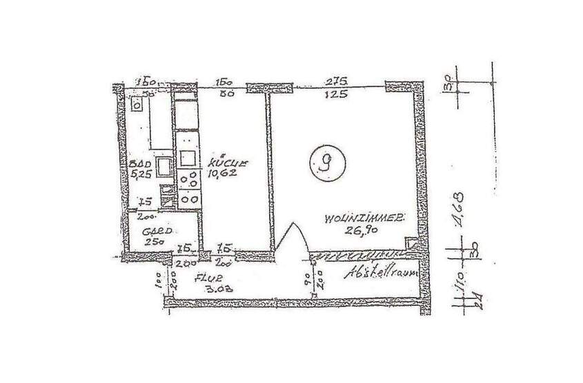 1,5 ZKB, 48 m², die Wohnung wurde grundsaniert und wird demnächst frei. 1 zimmer