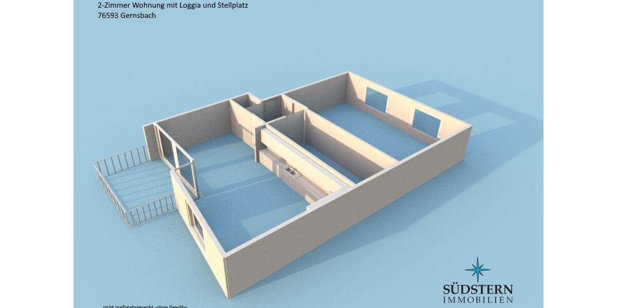 Provisionsfrei. Zwei Zimmer mit Terrasse und Stellplatz 2 zimmer