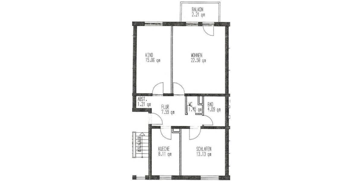 Etagenwohnung Karlsruhe Oberreut - 3 Zimmer, 76 m&sup2;, 1.145&euro; | Angebot:26832006