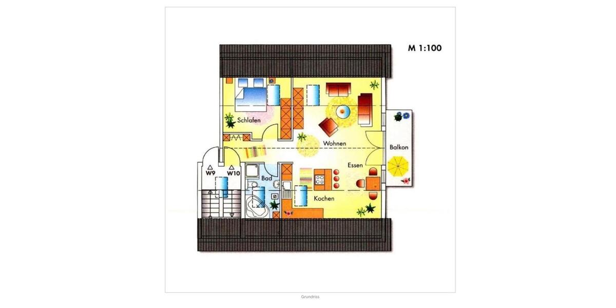 Dachgeschoßwohnung Karlsruhe Innenstadt-Ost - 2.5 Zimmer, 65 m&sup2;, 970&euro; | Angebot:26341216